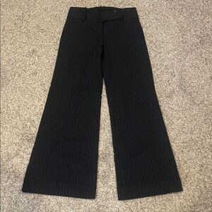 BCBG Dark Blue Wide Leg Pinstripe Pants